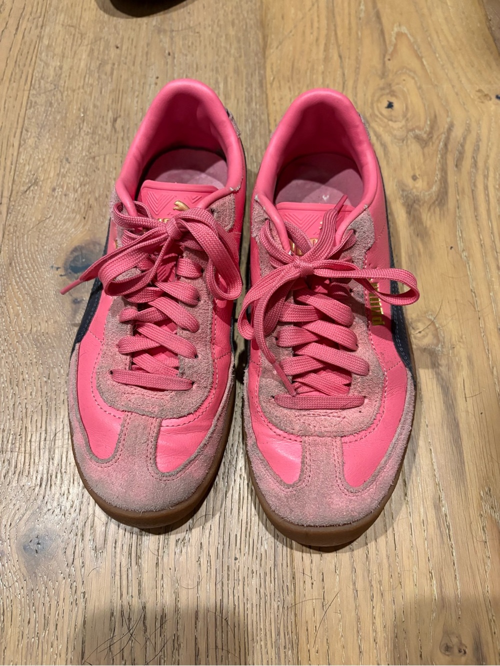 Puma Women's Pink Lace-Up Retro Sneakers